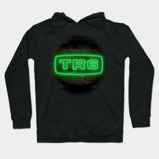 Triumph TR6 classic car emblem neon Hoodie